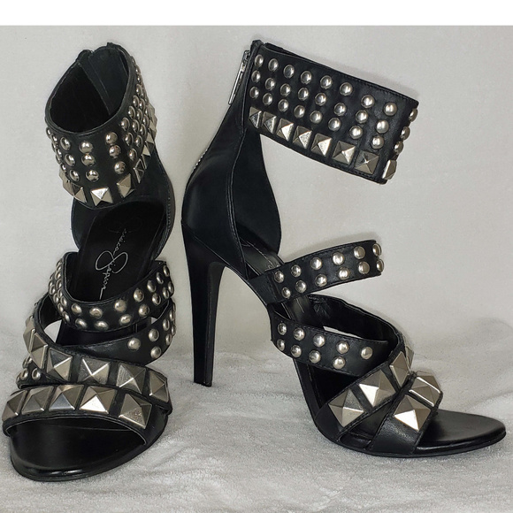 Jessica Simpson Shoes - Jessica Simpson black leather studded sandals